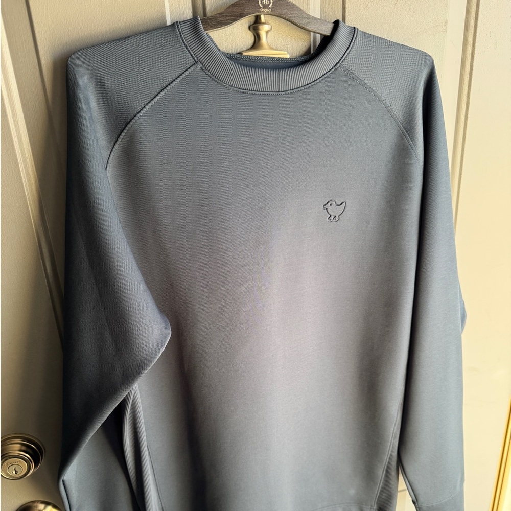 Bad Birdie Crewneck - Dark Blue - embossed logo - size large - Rare